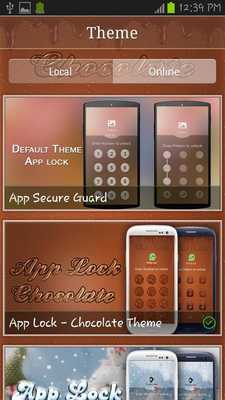 Emulate Android APK App Lock - Chocolate Theme Emulate Android APK App Lock - Chocolate Theme