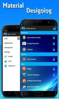 Emulate Android APK App Locker Blue Theme
