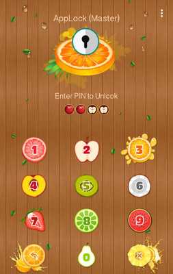 Emulate Android APK App Lock  : Theme Fruit Slice