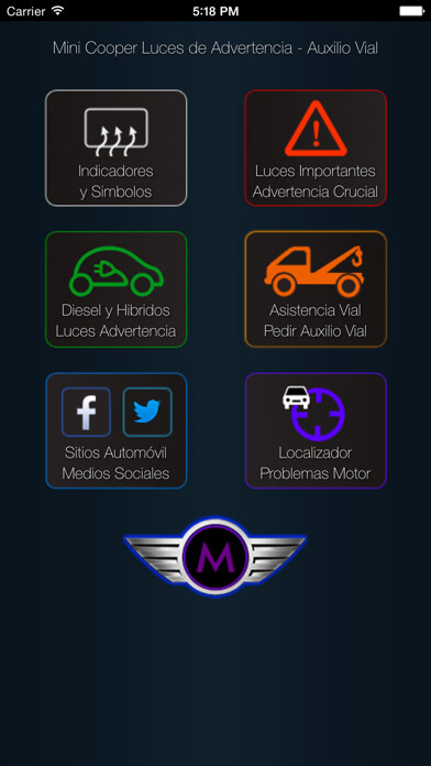 Emulate iPhone app App para Mini Cooper luces de advertencia y problemas de Mini Coopers using MyAndroid Emulate iPhone app App para Mini Cooper luces de advertencia y problemas de Mini Coopers using MyAndroid