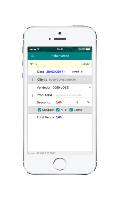 Emulate iPhone app app Sales Ceasa using MyAndroid