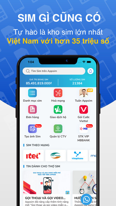 Run android online APK Appsim - Mua bán sim số đẹp from MyAndroid or emulate Appsim - Mua bán sim số đẹp using MyAndroid