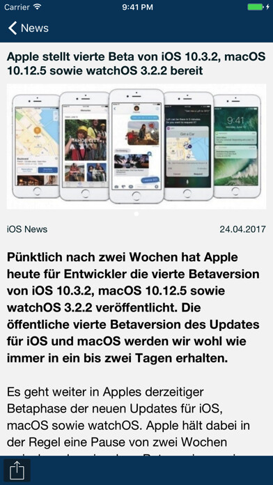Emulate iPhone app AppTicker News using MyAndroid