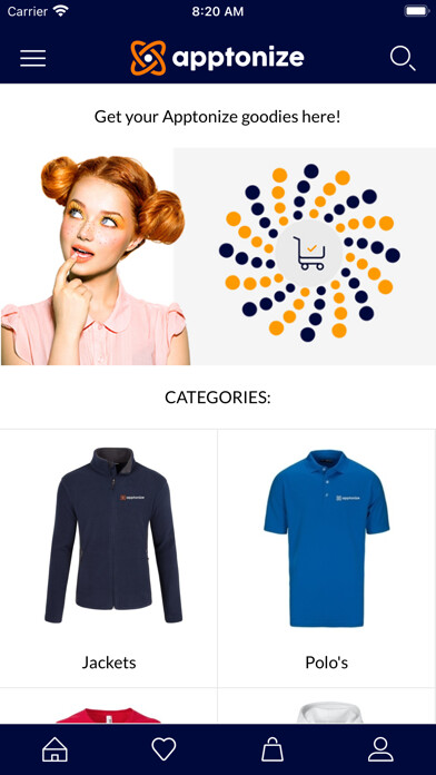 Emulate iPhone app Apptonize Shop using MyAndroid