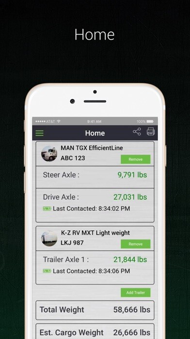 Emulate iPhone app AppWeigh Truck Scale using MyAndroid