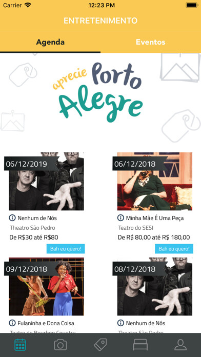 Emulate iPhone app Aprecie Porto Alegre using MyAndroid