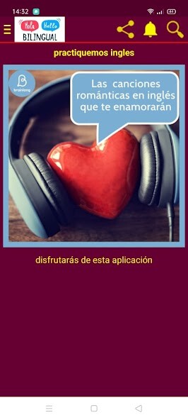 Run android online APK APRENDE INGLÉS CON CANCIONES from MyAndroid or emulate APRENDE INGLÉS CON CANCIONES using MyAndroid