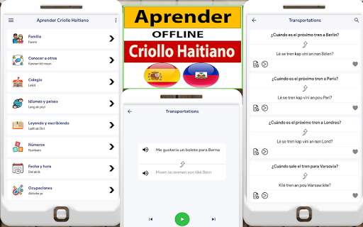Run android online APK Aprender Criollo Haitiano from MyAndroid or emulate Aprender Criollo Haitiano using MyAndroid