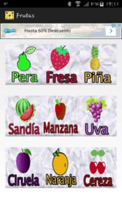 Emulate Android APK Aprender las Frutas