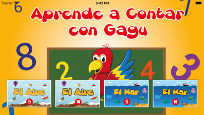 Emulate iPhone app Aprendiendo a contar con Gagu using MyAndroid