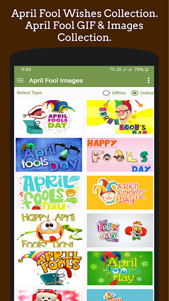 Run android online APK April Fool GIF Collection. from MyAndroid or emulate April Fool GIF Collection. using MyAndroid