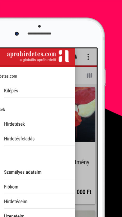 Emulate iPhone app Aprohirdetes.com using MyAndroid