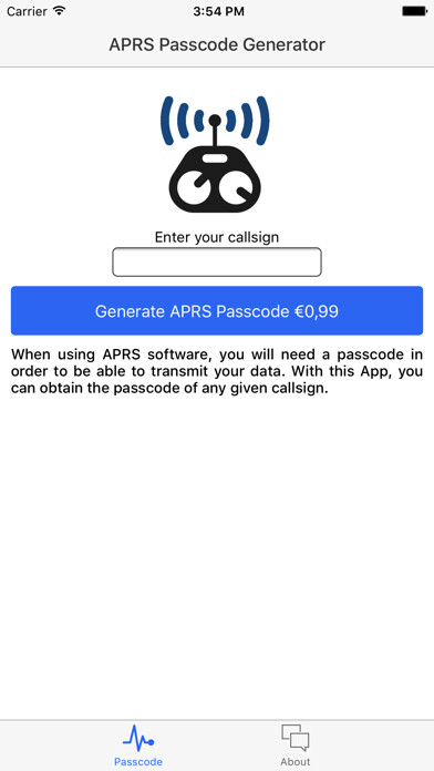Emulate iPhone app APRS Passcode using MyAndroid