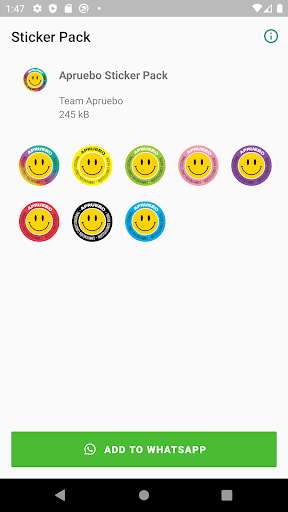 Run android online APK Apruebo Sticker Pack from MyAndroid or emulate Apruebo Sticker Pack using MyAndroid