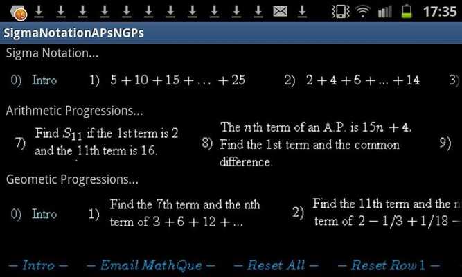 Emulate Android APK A.P.s G.P.s  Sigma Notation