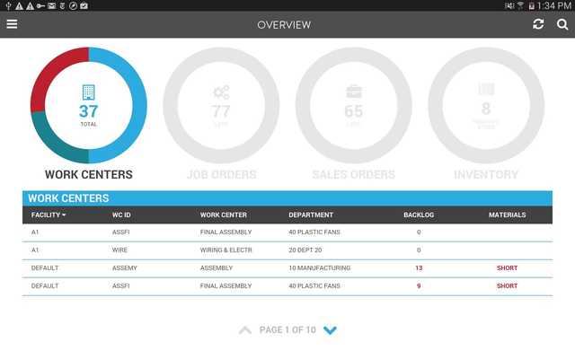 Emulate Android APK Aptean Shop Floor Manager