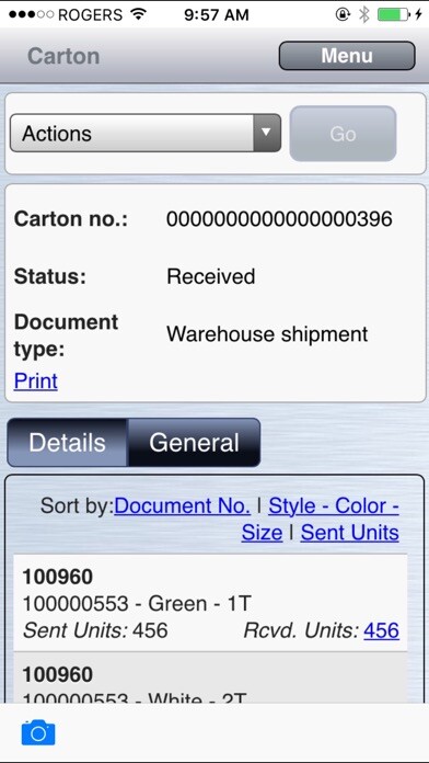 Emulate iPhone app Aptos Web Inventory Management using MyAndroid