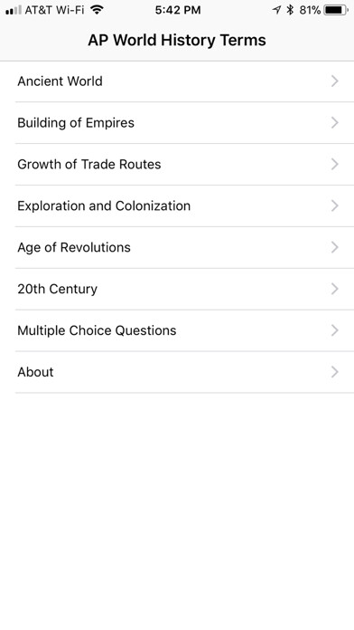 Emulate iPhone app AP World History Terms using MyAndroid Emulate iPhone app AP World History Terms using MyAndroid
