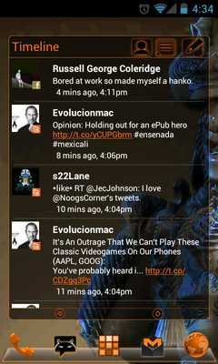 Emulate Android APK APW Theme SunsetOrange - Free