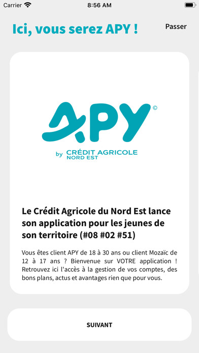 Emulate iPhone app APY by CA Nord Est using MyAndroid