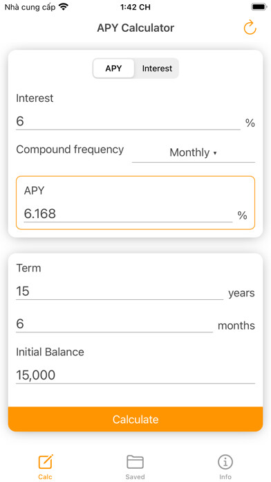 Emulate iPhone app APY Calculator - Interest Calc using MyAndroid Emulate iPhone app APY Calculator - Interest Calc using MyAndroid