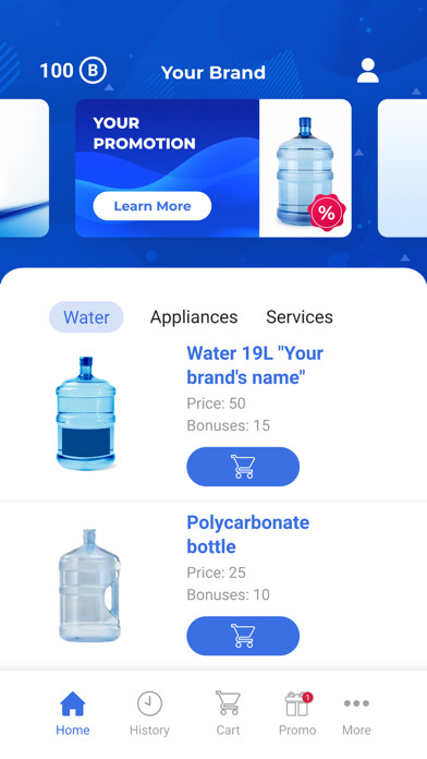 Emulate iPhone app Aqua Delivery International using MyAndroid