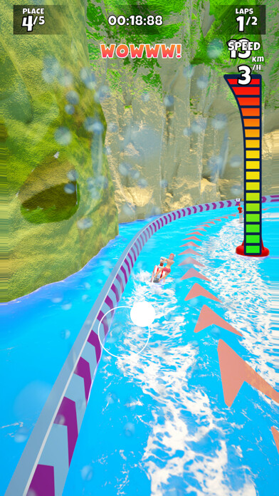 Emulate iPhone app Aqua Race Master using MyAndroid