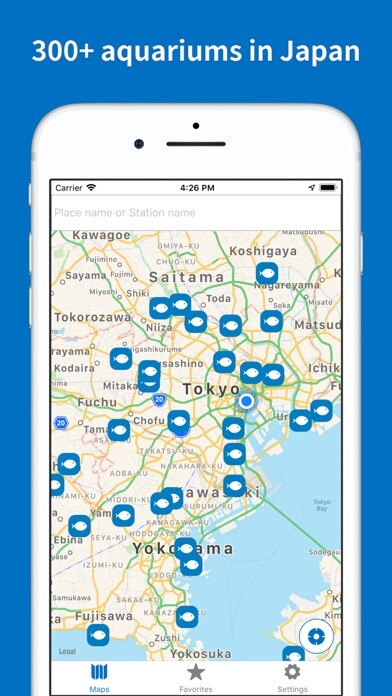 Emulate iPhone app Aquarium Map Japan using MyAndroid Emulate iPhone app Aquarium Map Japan using MyAndroid