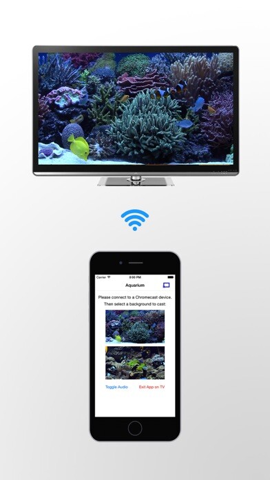 Emulate iPhone app Aquarium on TV for Chromecast using MyAndroid Emulate iPhone app Aquarium on TV for Chromecast using MyAndroid