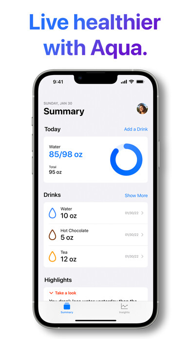 Emulate iPhone app Aqua - Smart Water Tracker using MyAndroid Emulate iPhone app Aqua - Smart Water Tracker using MyAndroid