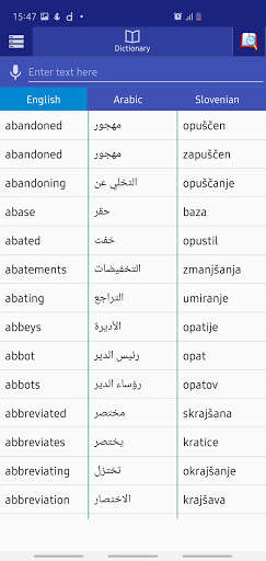 Run android online APK Arabic Slovenian Dictionary from MyAndroid or emulate Arabic Slovenian Dictionary using MyAndroid