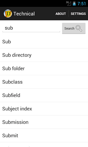 Run android online APK Arabic Technical Dictionary from MyAndroid or emulate Arabic Technical Dictionary using MyAndroid