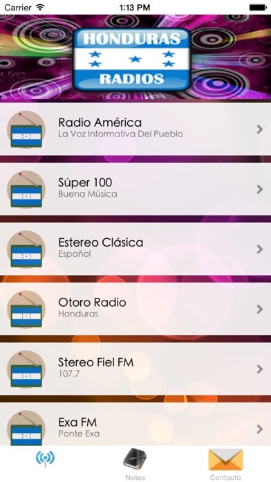 Emulate iPhone app A+ Radios De Honduras Gratis - Radio Hondureña using MyAndroid Emulate iPhone app A+ Radios De Honduras Gratis - Radio Hondureña using MyAndroid