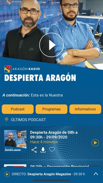 Emulate iPhone app Aragón Radio App using MyAndroid Emulate iPhone app Aragón Radio App using MyAndroid