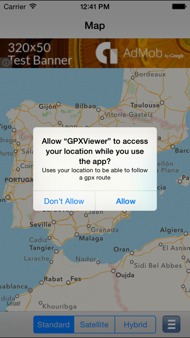 Emulate iPhone app ARA GPX Viewer using MyAndroid Emulate iPhone app ARA GPX Viewer using MyAndroid