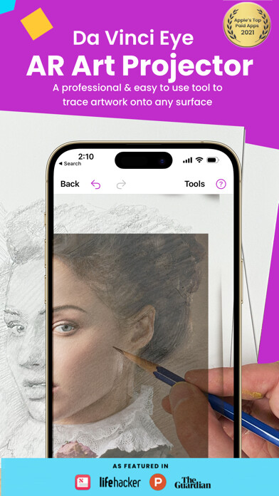 Emulate iPhone app AR Art Projector: Da Vinci Eye using MyAndroid Emulate iPhone app AR Art Projector: Da Vinci Eye using MyAndroid