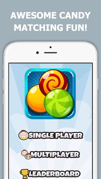 Emulate iPhone app Arcade Candy Match: Just Smash The Bubble Jewel Swap Matching Game for Kids using MyAndroid