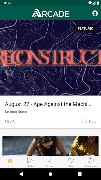 Emulate iPhone app Arcade Church App using MyAndroid