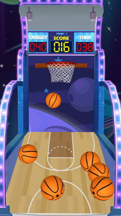 Emulate iPhone app Arcade Space Basketball using MyAndroid