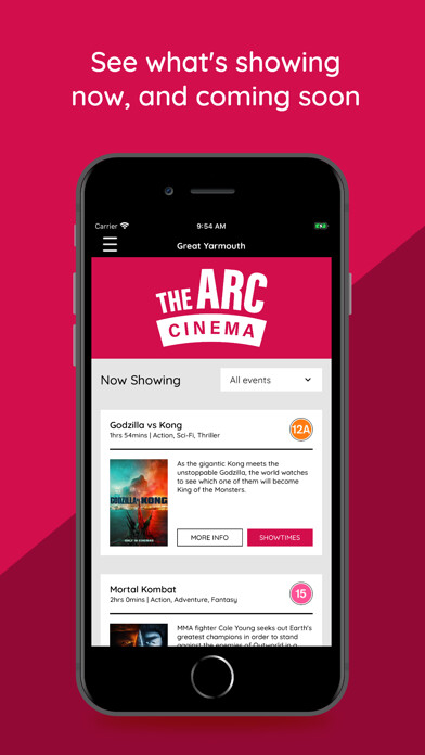 Emulate iPhone app Arc Cinema using MyAndroid