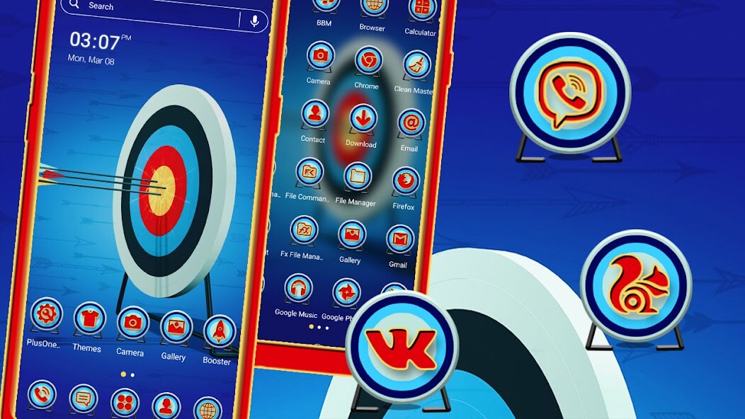 Run android online APK Archery Bullseye Target Theme from MyAndroid or emulate Archery Bullseye Target Theme using MyAndroid