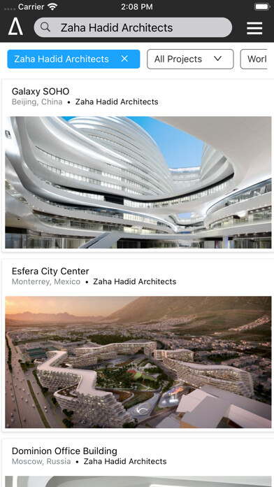 Emulate iPhone app Architizer: A+ Architecture using MyAndroid Emulate iPhone app Architizer: A+ Architecture using MyAndroid