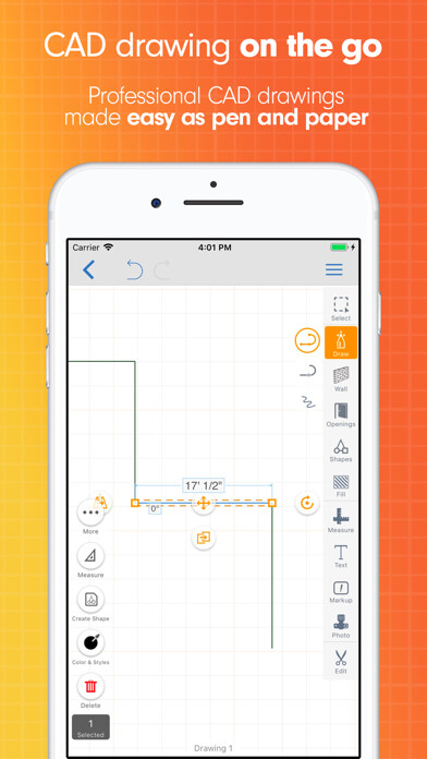 Emulate iPhone app ArcSite: Floor Plans and CAD using MyAndroid