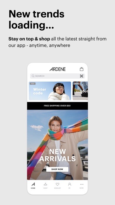 Emulate iPhone app Ardene - Top Fashion Trends using MyAndroid