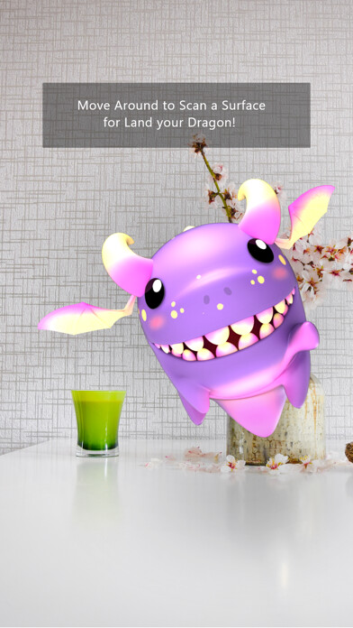 Emulate iPhone app AR Dragons - Augmented Pets using MyAndroid