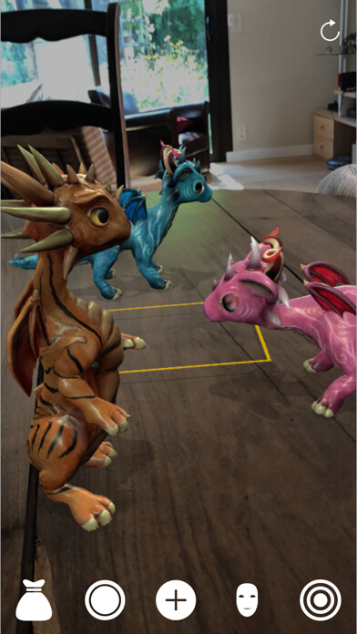 Emulate iPhone app AR Dragon world: Imagipets using MyAndroid
