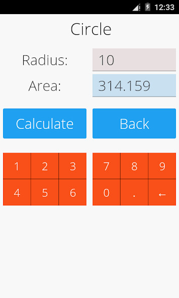Run android online APK Area and Volume Calculator from MyAndroid or emulate Area and Volume Calculator using MyAndroid