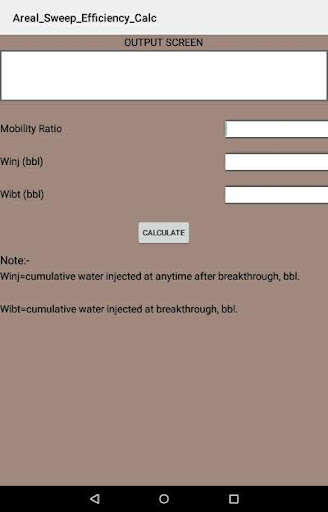Run android online APK Areal_Sweep_Efficiency_Calc from MyAndroid or emulate Areal_Sweep_Efficiency_Calc using MyAndroid Run android online APK Areal_Sweep_Efficiency_Calc from MyAndroid or emulate Areal_Sweep_Efficiency_Calc using MyAndroid