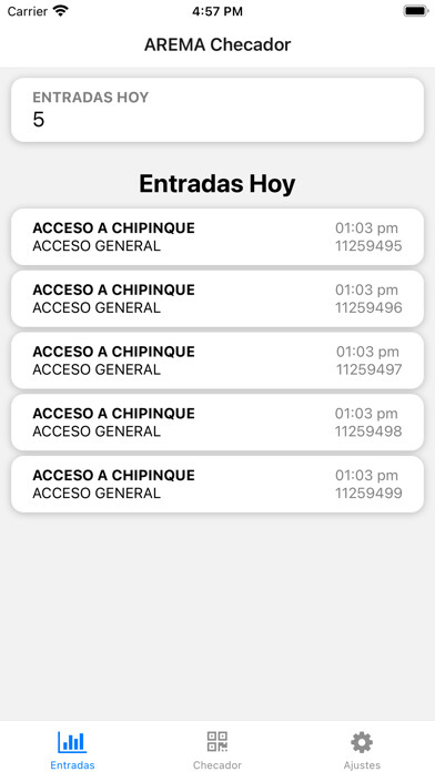 Emulate iPhone app AREMA Checador using MyAndroid