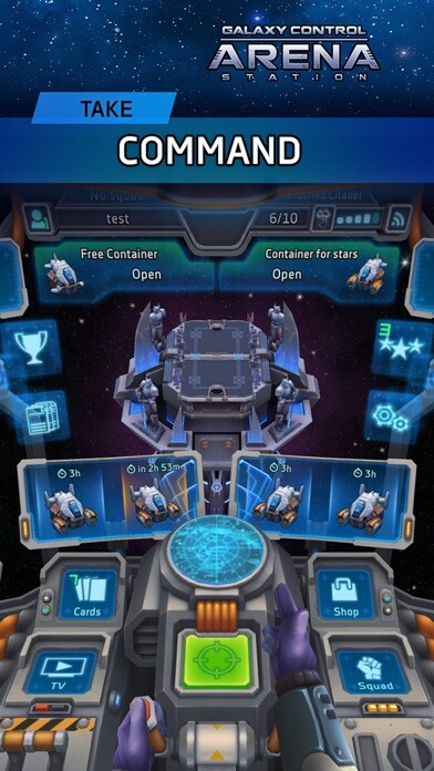Emulate iPhone app Arena: Galaxy Control using MyAndroid